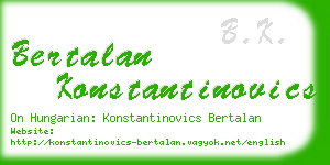 bertalan konstantinovics business card